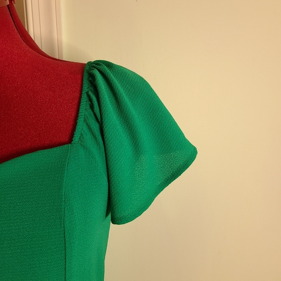 Sophia + Zeke Kelley Green Short Sleeve Dress - Picture 5 of 16